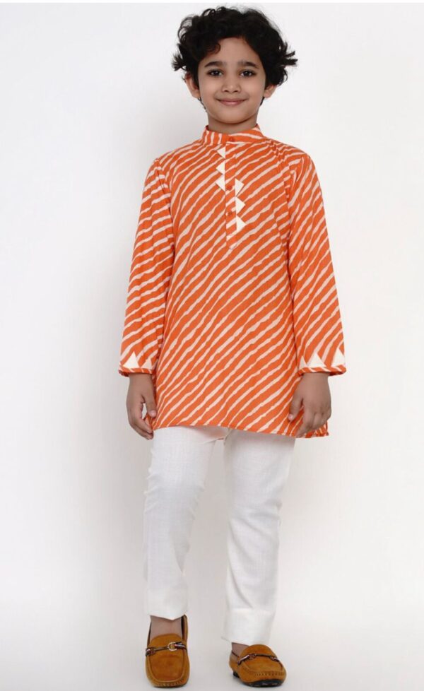 Orange boy's kurta pajama set
