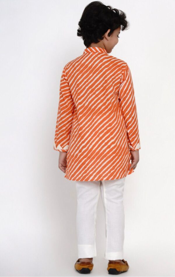 Orange boy's kurta pajama set