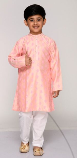 Orange ethnic motify kurta