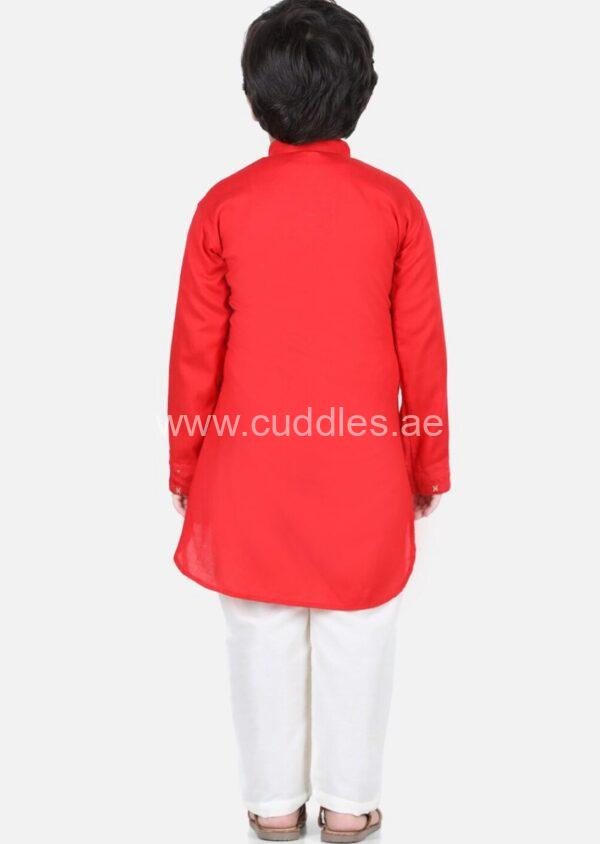 red-motif-kurta-set-1