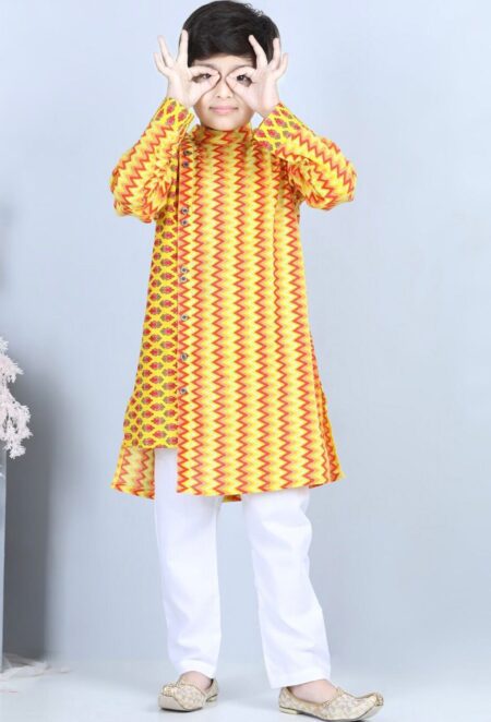 yellow-zigzag-kurta-set-4