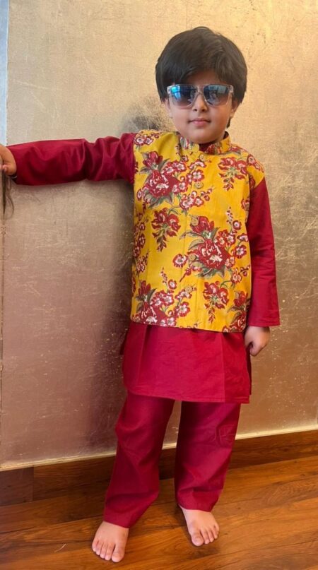 red-yellow-kurta-set-3