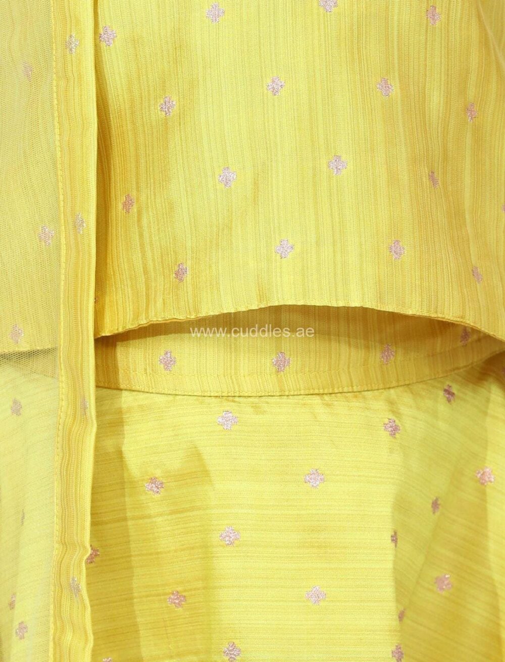 Yellow and golden toned Lehenga with Choli and Dupatta - Image 4