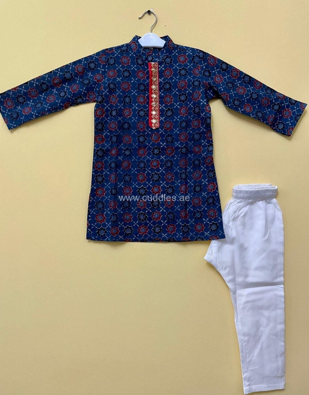 Boy’s Teal blue Kurta Pajama set