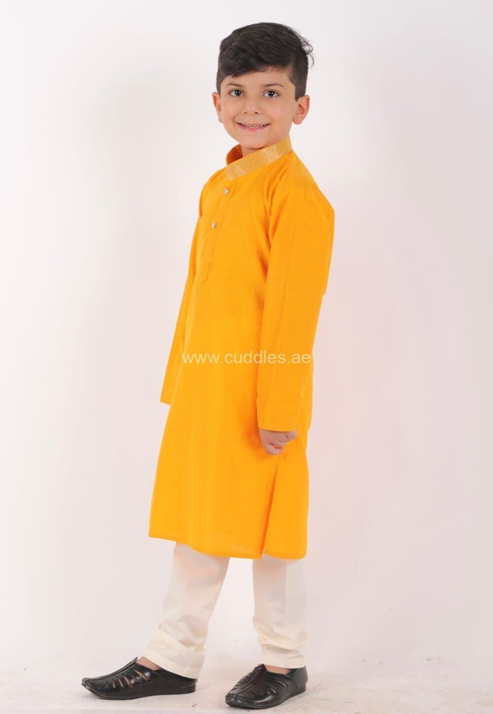 Golden Yellow Kurta Pajama set - Image 2