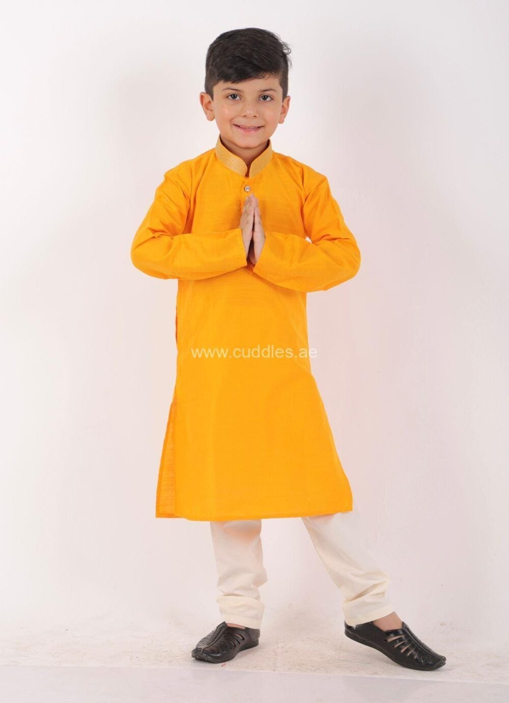 Golden Yellow Kurta Pajama set - Image 3