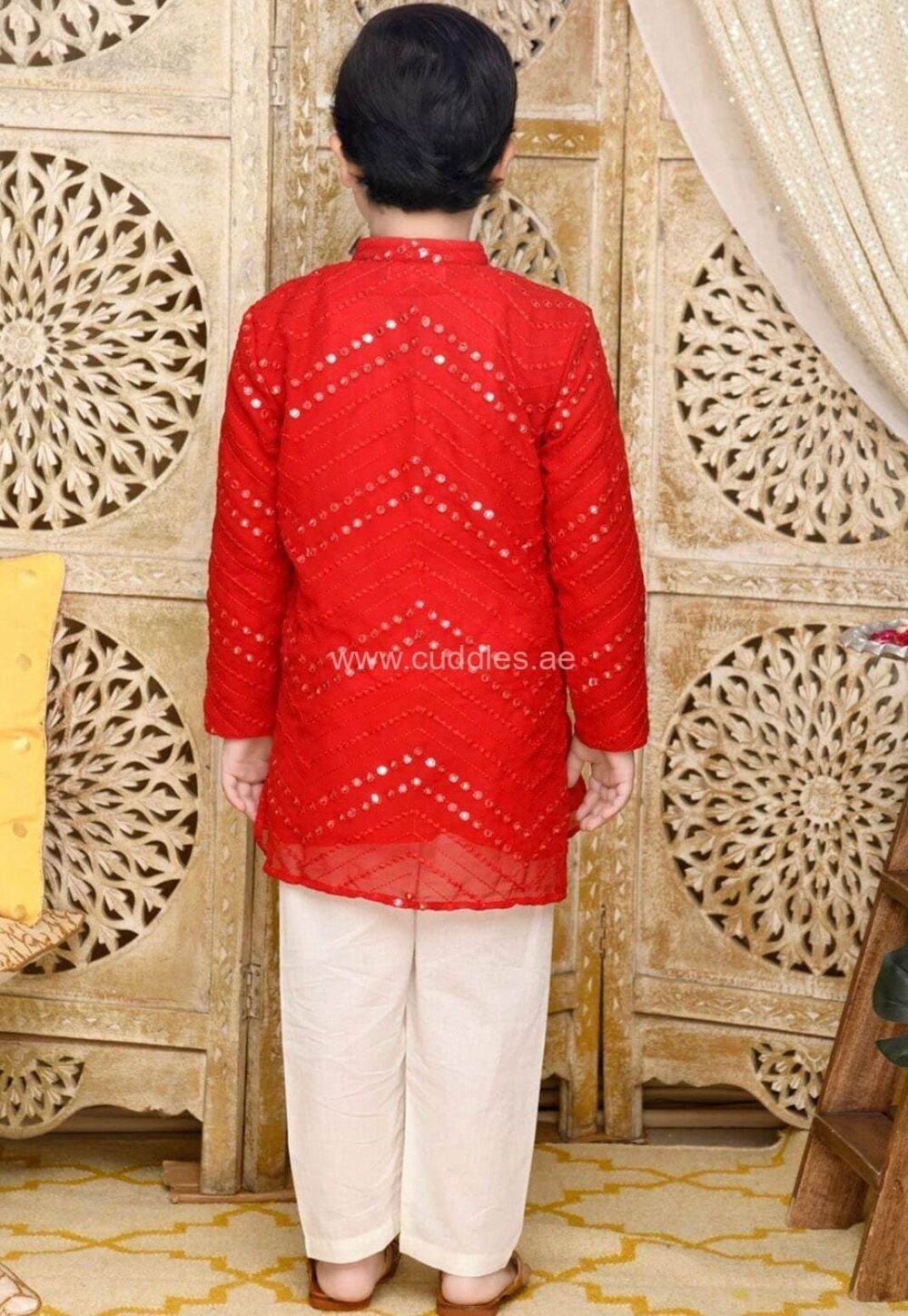 Mirror work Kurta Pajama set - Image 3