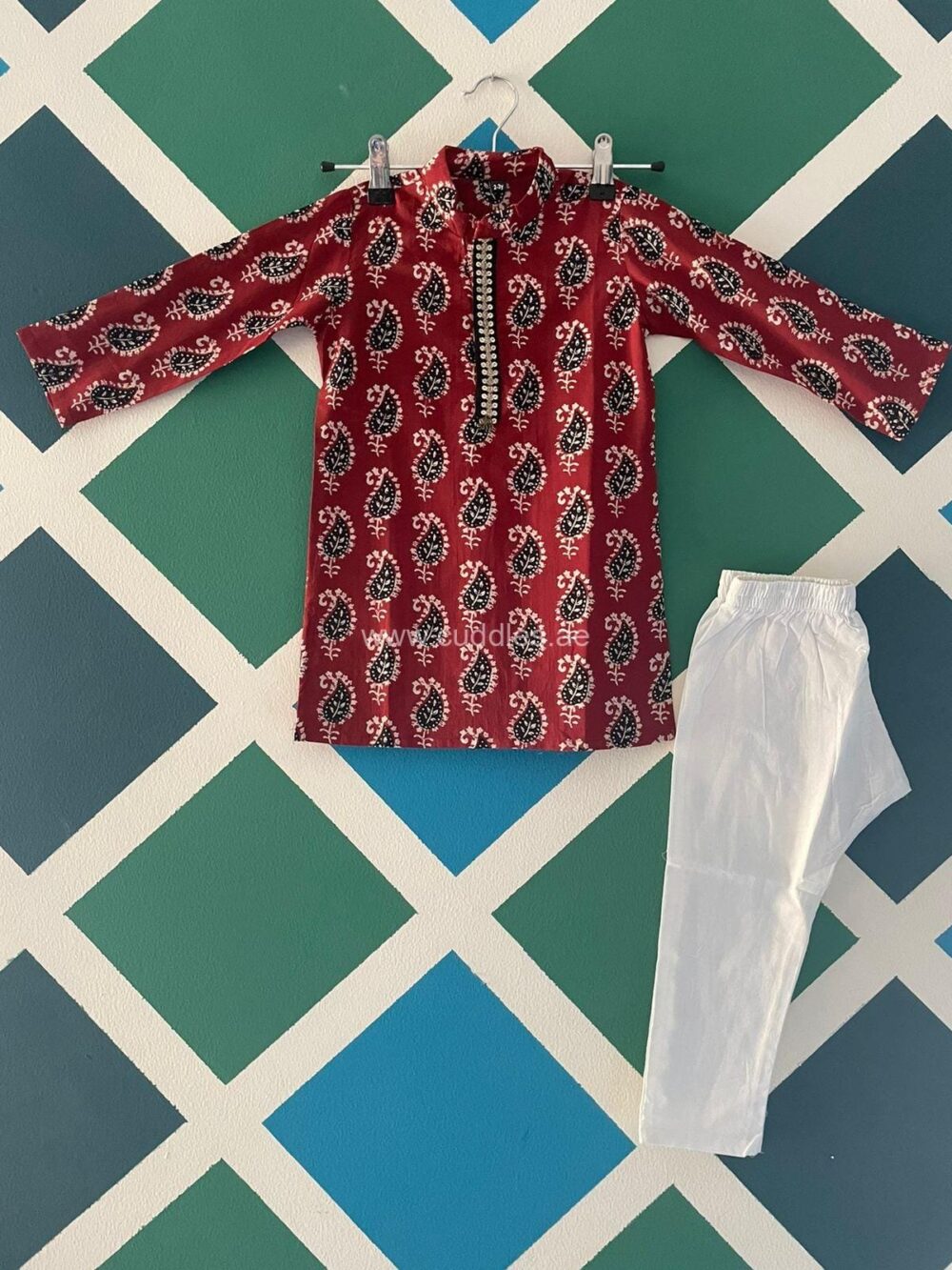 Boy’s Red Kurta Pajama set