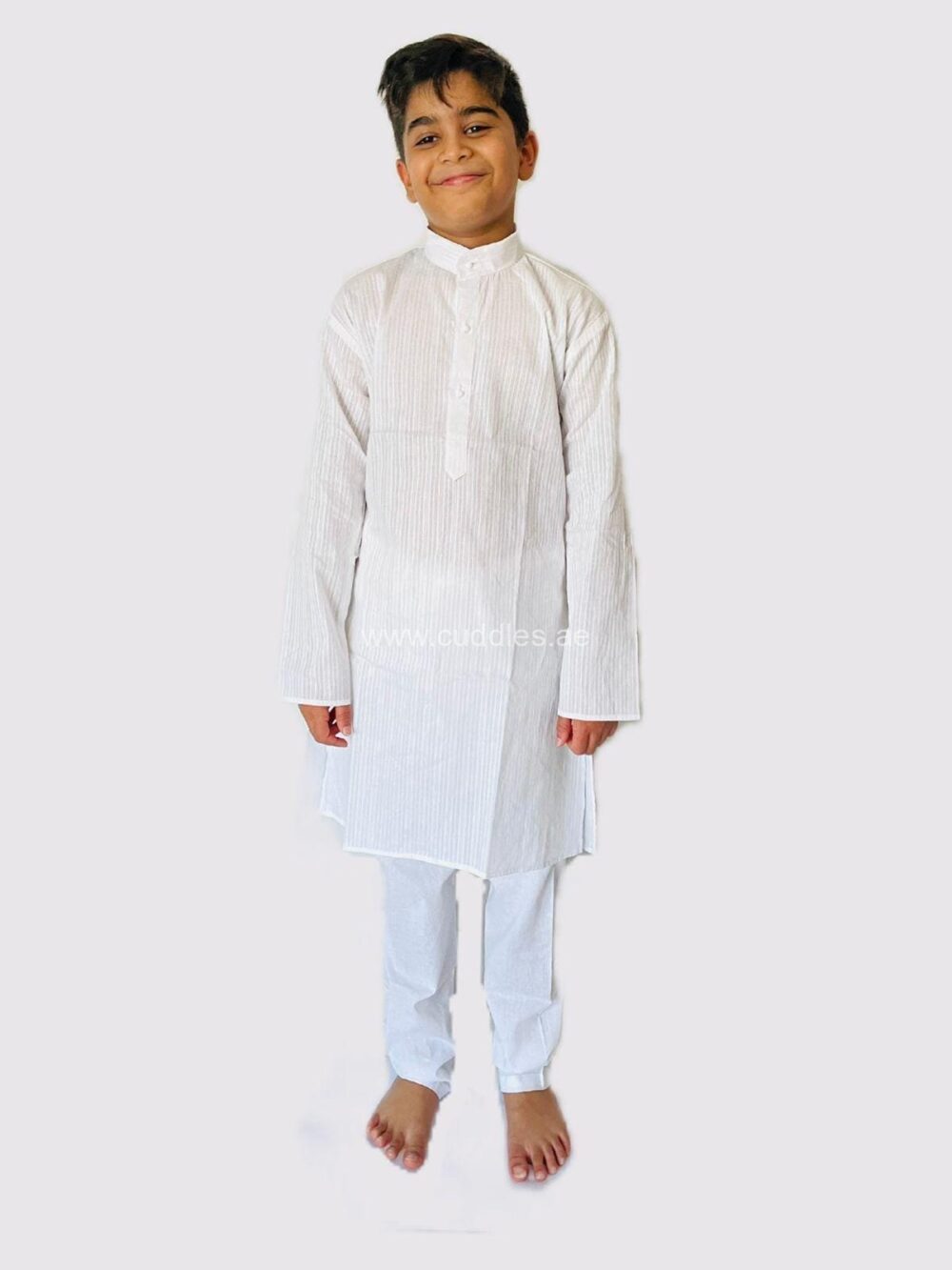 Pure White festive Kurta pajama set