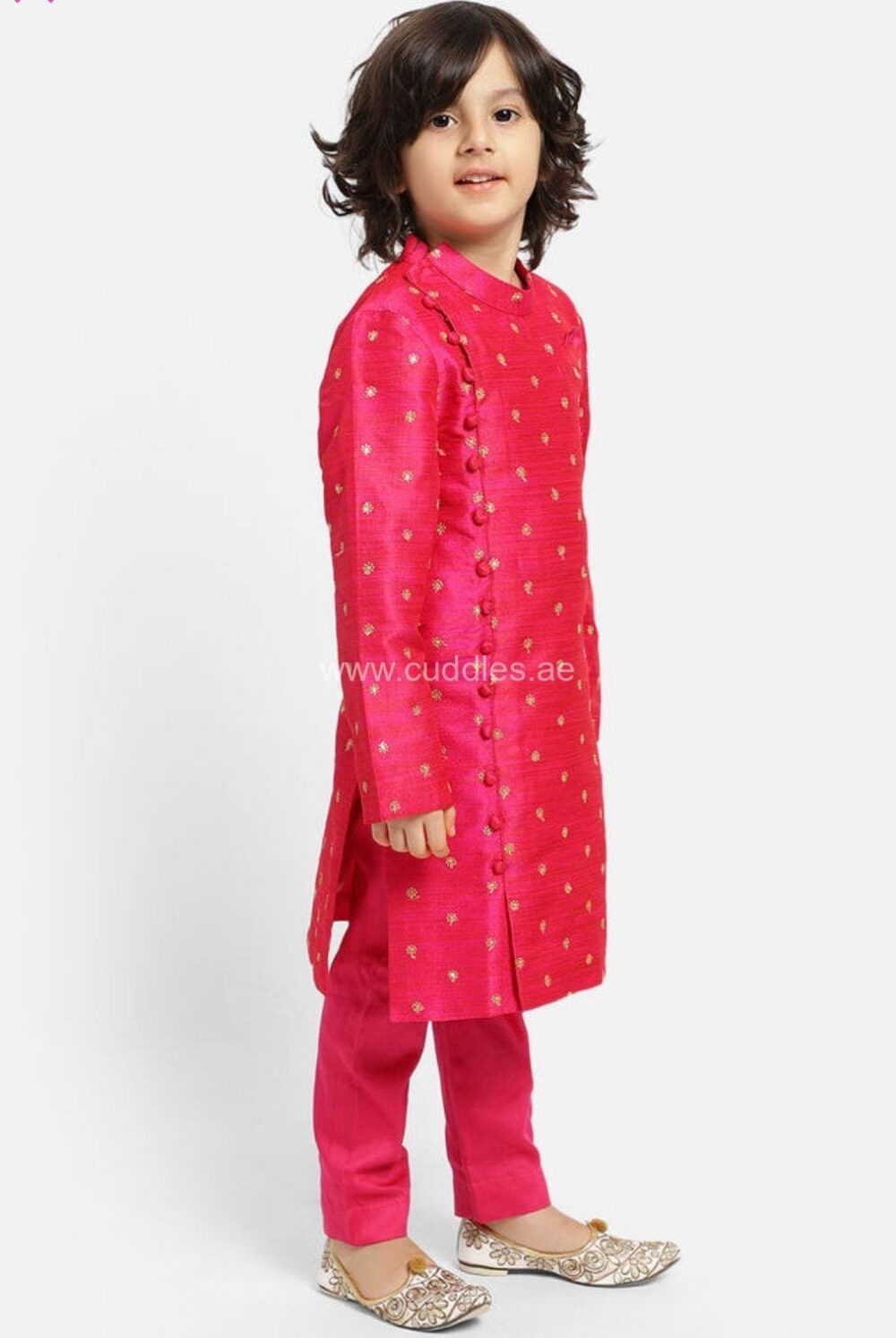 Pure Raw Silk Rich Kurta  pajama set - Image 3