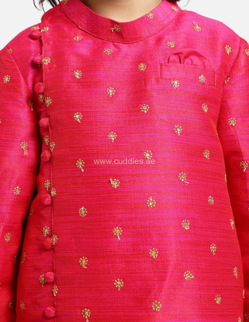 Pure Raw Silk Rich Kurta  pajama set - Image 4