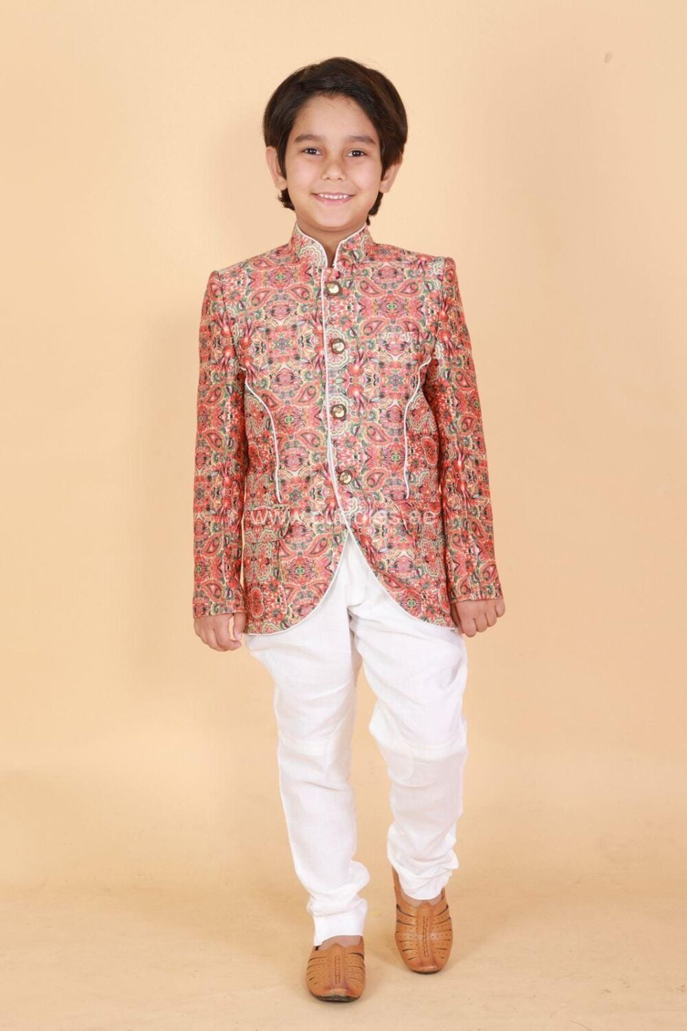 Boys full sleeves heavy Rich Embroidered Sherwani set