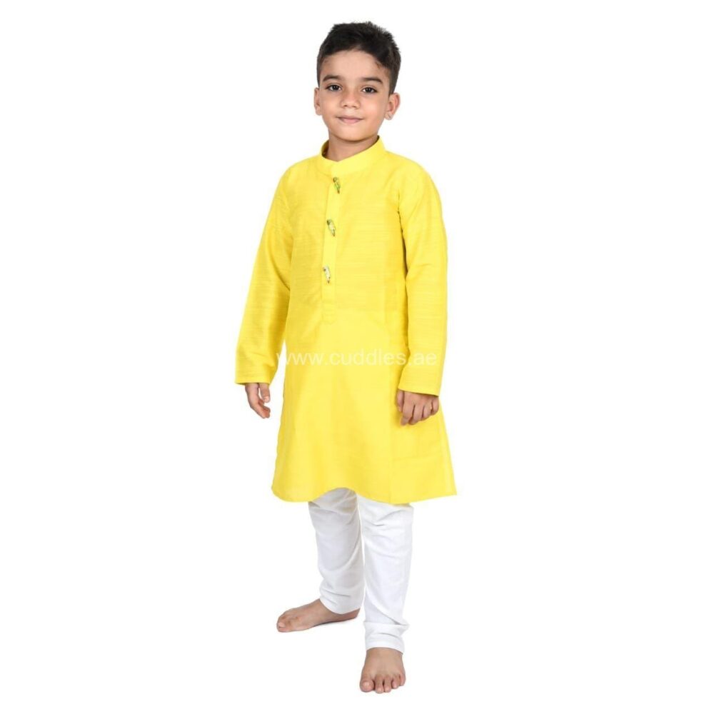 Sunny Yellow Cottonsilk Kurta (Kurta only)