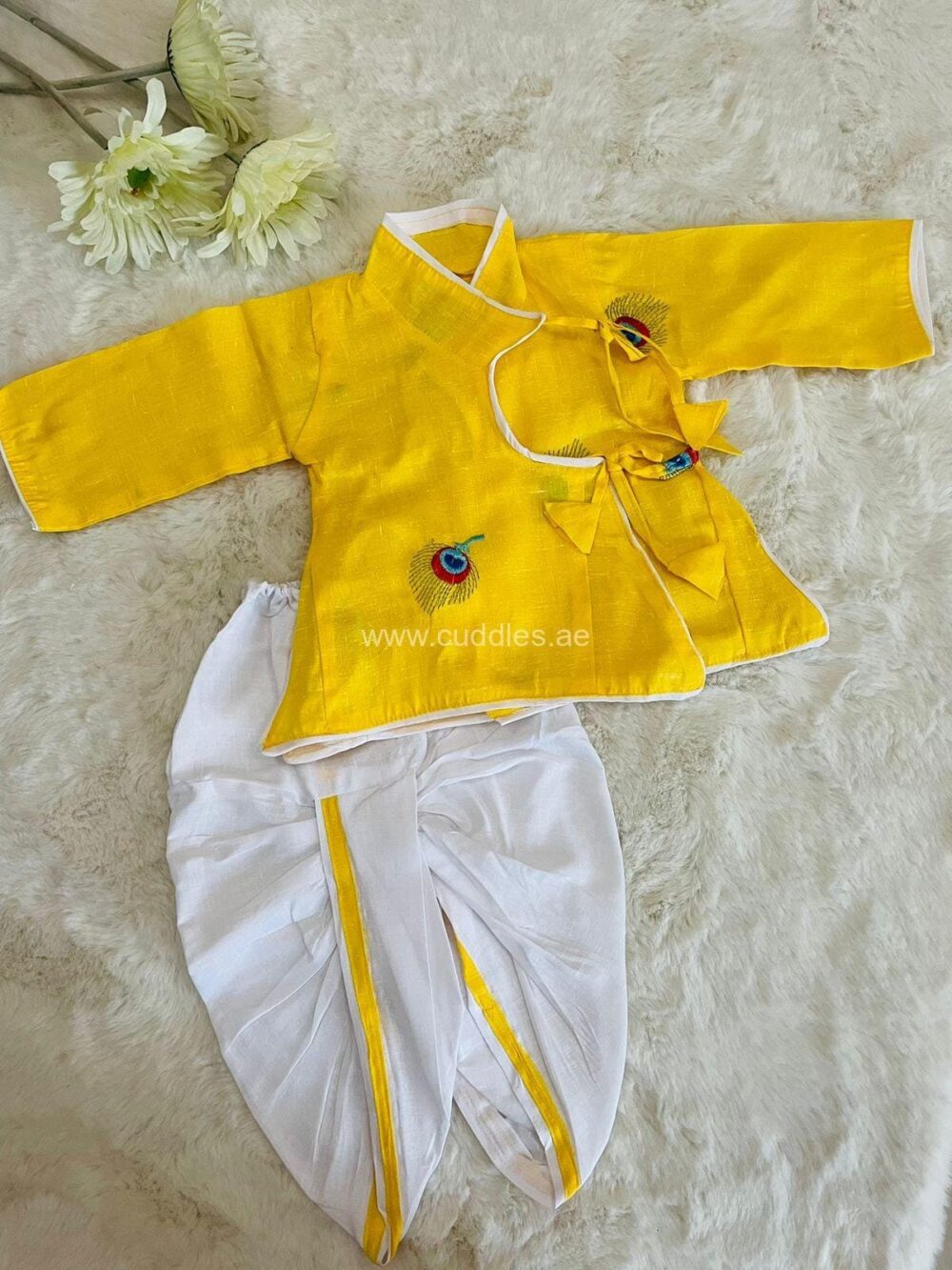 Maurya Yellow Kurta Dhoti set