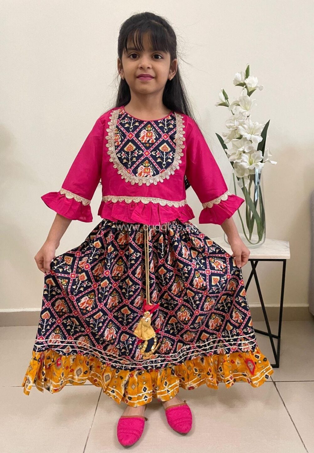 Pretty Patola print Skirt and blouse set - Image 2