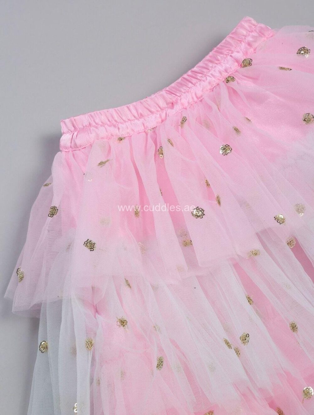 Baby pink frilly Lehenga Choli set - Image 3