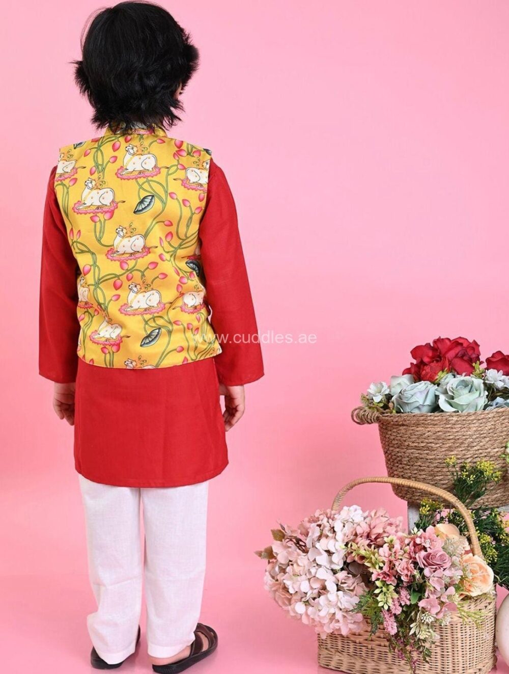 Pichwayi printed Jacket and Kurta  pajama set - Image 2