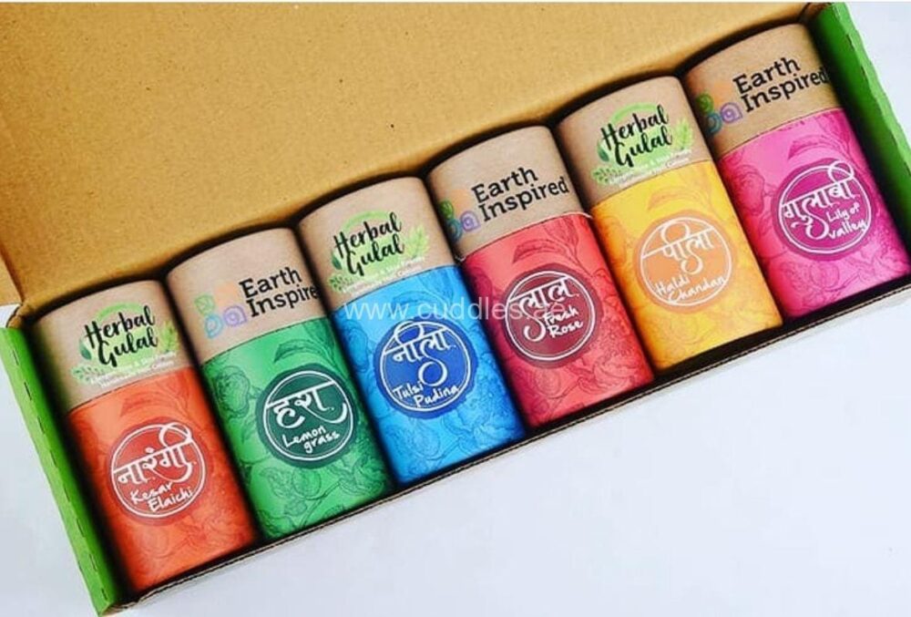 Herbal and Organic Natural Skin friendly Holi Colors  (Pack of 6✖50 grams each) - Image 3