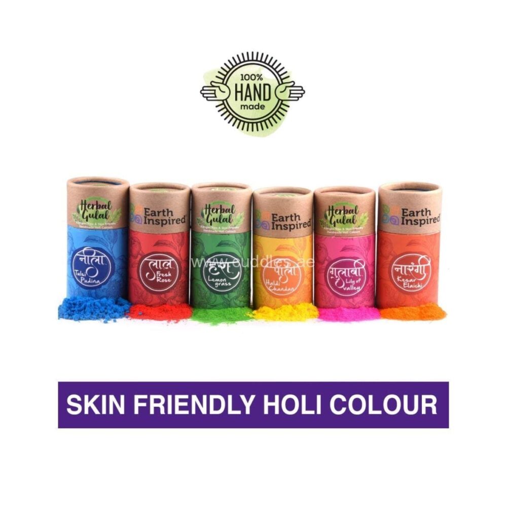 Herbal and Organic Natural Skin friendly Holi Colors  (Pack of 6✖50 grams each) - Image 2