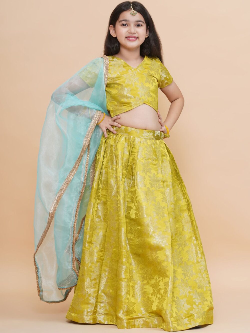 Green Silk Lehenga Choli set