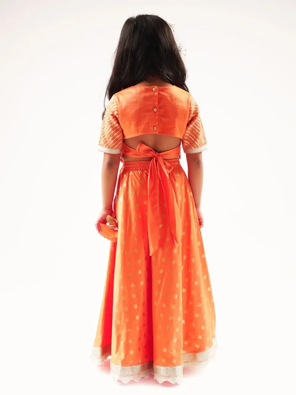 Sara orange Lehenga Choli with Dupatta - Image 2