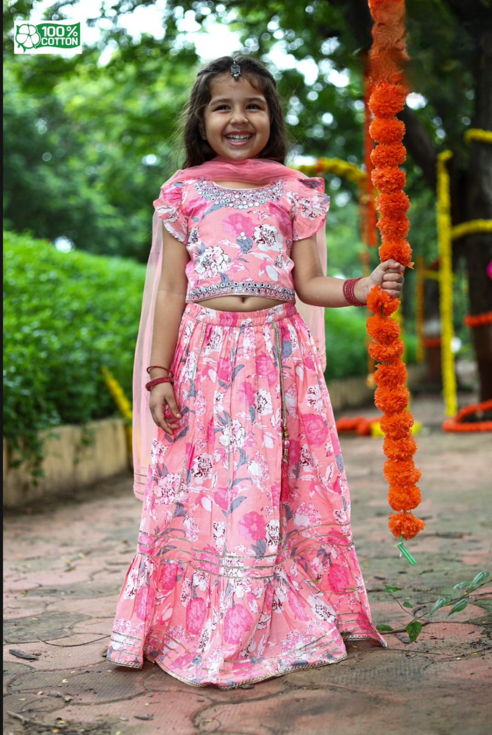 Blush pink Lehenga Choli set with dupatta