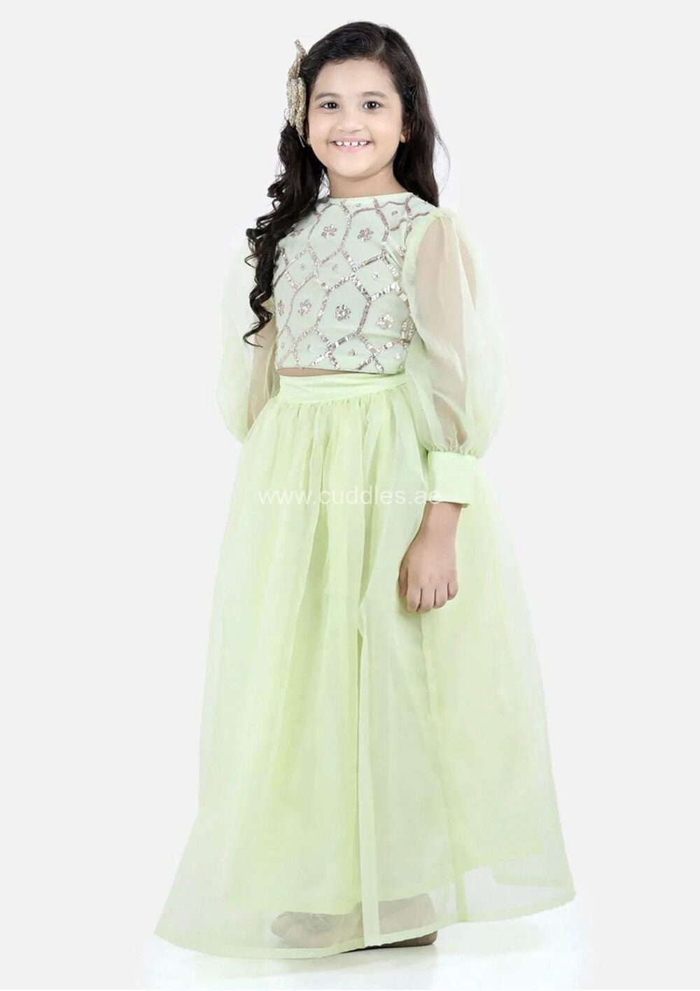 Tamara Pista green Skirt and Top - Image 4