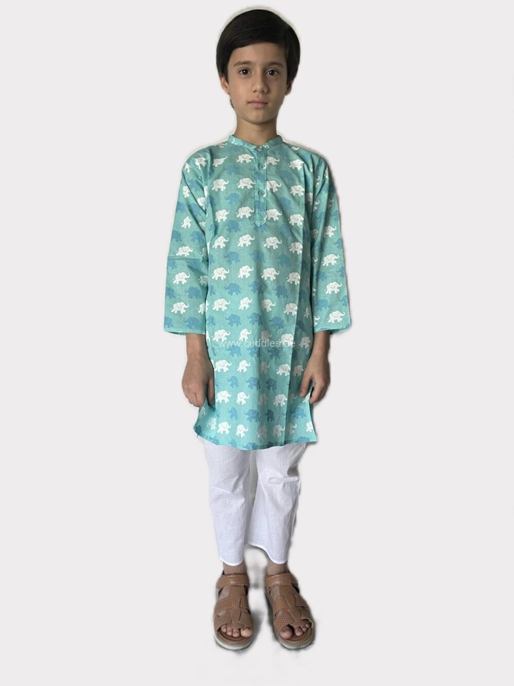 Elephant print kurta with pyjama